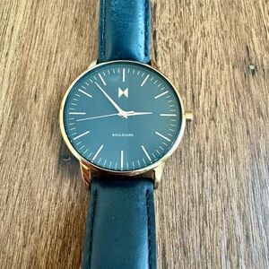 MVMT Boulevard Santa Monica Women's Watch Rose Gold Tone Black Band